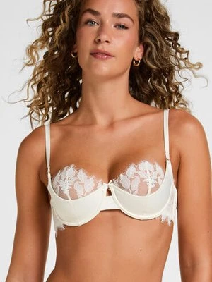 Hunkemöller Biustonosz Bez Wyściółki z Fiszbinami Millie Biały