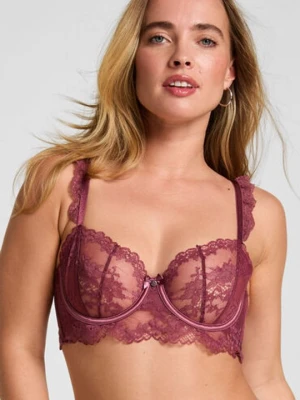 Hunkemöller Biustonosz Bez Wyściółki z Fiszbinami Naomi Fioletowy