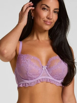 Hunkemöller Biustonosz Bez Wyściółki z Fiszbinami Naomi Fioletowy