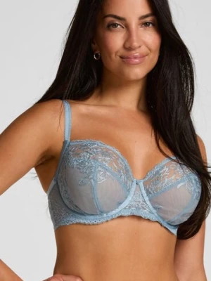 Hunkemöller Biustonosz Bez Wyściółki z Fiszbinami Nola Niebieski