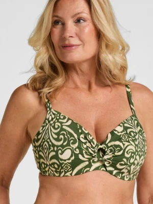 Hunkemöller Biustonosz bikini z fiszbinami bez wypełnienia Cancun Zielony