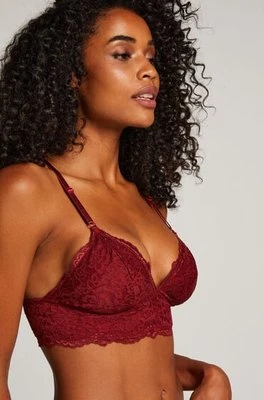 Hunkemöller Biustonosz bralette Triangle Marine Czerwony