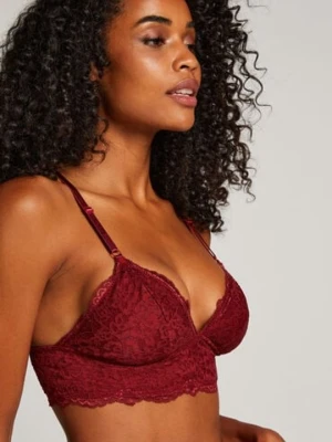 Hunkemöller Biustonosz bralette Triangle Marine Czerwony