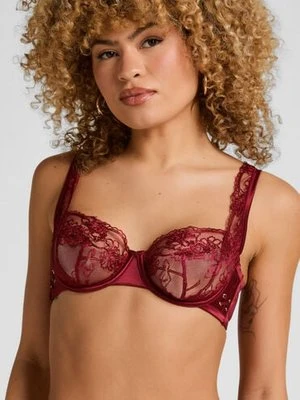 Hunkemöller Biustonosz Catherine Z Fiszbinami Bez Wkładek Czerwony