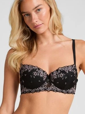 Hunkemöller Biustonosz Chloe usztywniany z fiszbinami Czarny