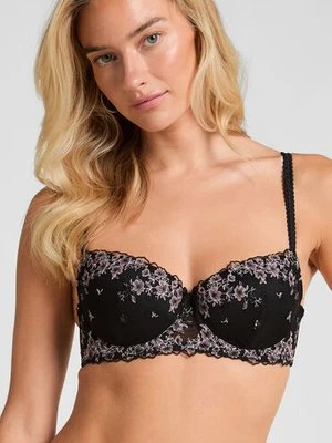 Hunkemöller Biustonosz Chloe usztywniany z fiszbinami Czarny