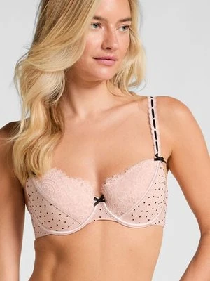 Hunkemöller Biustonosz Dorothy usztywniany z fiszbinami Różowy