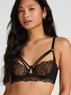 Hunkemöller Biustonosz Longline Kristina z Fiszbinami Bez Wkładek Czarny