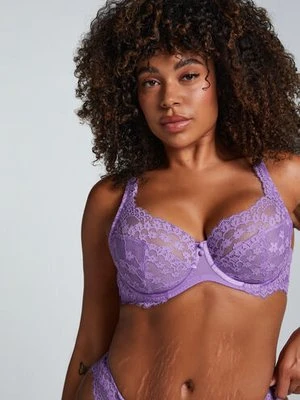 Hunkemöller Biustonosz nieusztywniany z fiszbinami Daisy Fioletowy