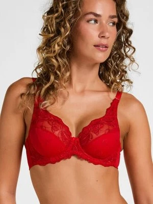 Hunkemöller Biustonosz nieusztywniany z fiszbinami Diva Czerwony