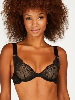 Hunkemöller Biustonosz nieusztywniany z fiszbinami Hana Czarny