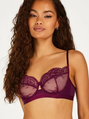 Hunkemöller Biustonosz nieusztywniany z fiszbinami Honey Fioletowy