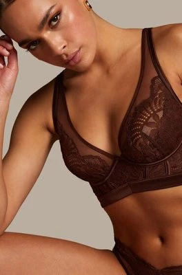 Hunkemöller Biustonosz nieusztywniany z fiszbinami Indigo Brązowy