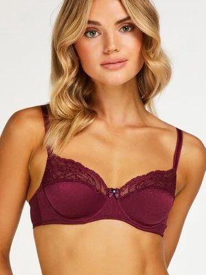 Hunkemöller Biustonosz nieusztywniany z fiszbinami Sophie Fioletowy