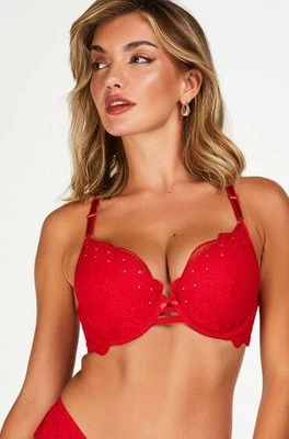 Hunkemöller Biustonosz push-up z fiszbinami Oceana Czerwony