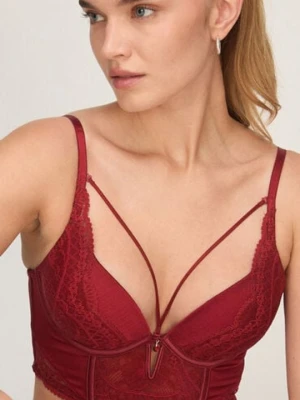 Hunkemöller Biustonosz typu push‑up longline Tosca Czerwony