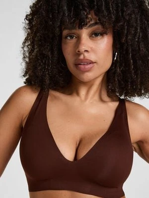 Hunkemöller Biustonosz usztywniany bez fiszbin Super Comfort Brązowy