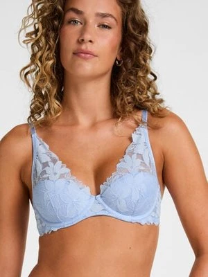 Hunkemöller Biustonosz usztywniany marki Ingrid z fiszbinami Niebieski