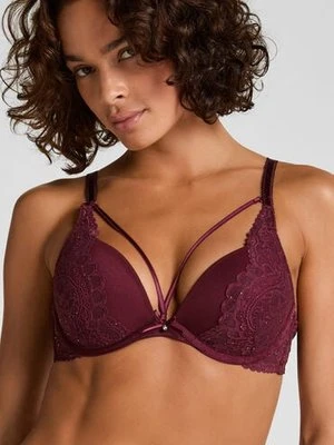 Hunkemöller Biustonosz usztywniany push-up z fiszbinami Isadora Czerwony