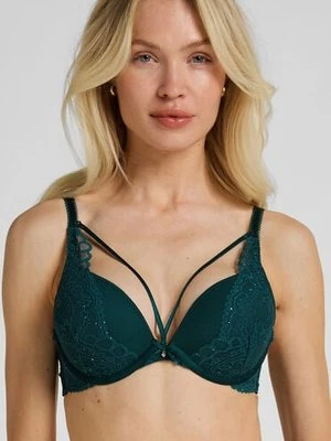 Hunkemöller Biustonosz usztywniany push-up z fiszbinami Isadora Zielony