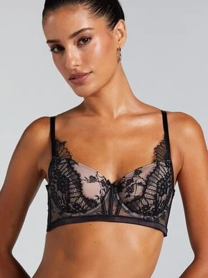 Hunkemöller Biustonosz usztywniany z fiszbinami Daphne Czarny