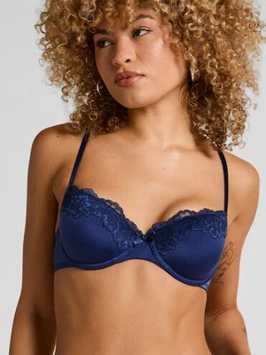 Hunkemöller Biustonosz usztywniany z fiszbinami Lace & Shine Niebieski