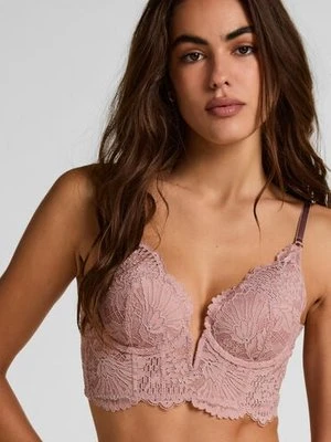 Hunkemöller Biustonosz usztywniany z fiszbinami Longline Essie Fioletowy