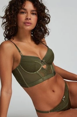 Hunkemöller Biustonosz usztywniany z fiszbinami longline Malika Zielony