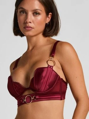 Hunkemöller Biustonosz usztywniany z fiszbinami Longline Marjolein Czerwony