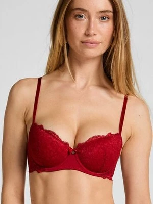 Hunkemöller Biustonosz usztywniany z fiszbinami Marine Czerwony
