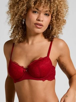 Hunkemöller Biustonosz usztywniany z fiszbinami Marine Czerwony