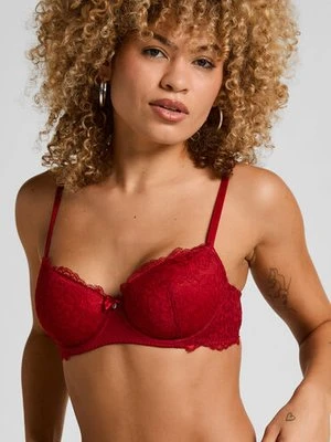 Hunkemöller Biustonosz usztywniany z fiszbinami Marine Czerwony