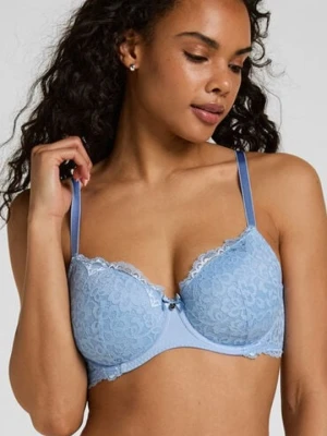 Hunkemöller Biustonosz usztywniany z fiszbinami Marine Niebieski