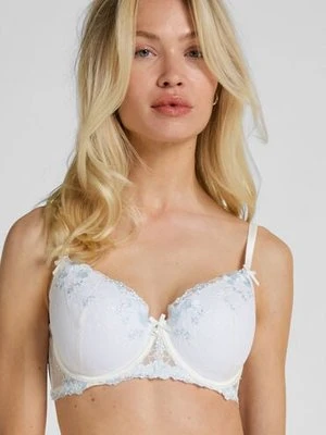 Hunkemöller Biustonosz usztywniany z fiszbinami Peonie Biały