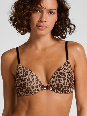 Hunkemöller Biustonosz usztywniany z fiszbinami Plunge Brązowy