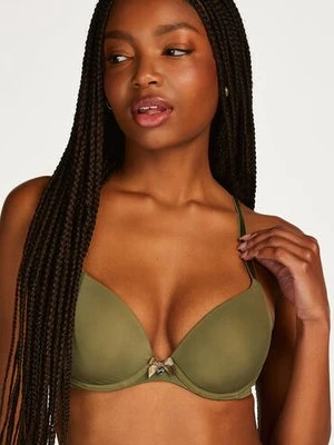 Hunkemöller Biustonosz usztywniany z fiszbinami Plunge Zielony