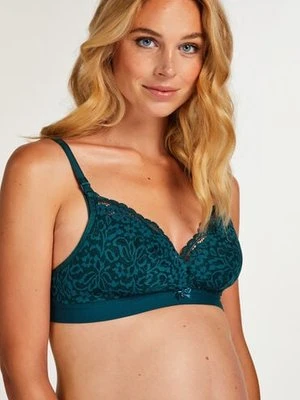 Hunkemöller Biustonosz usztywniany z fiszbinami Rose, dla kobiet karmiących Zielony
