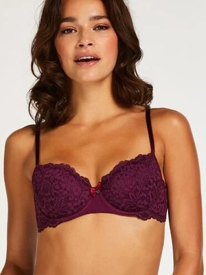 Hunkemöller Biustonosz usztywniany z fiszbinami Rose Fioletowy