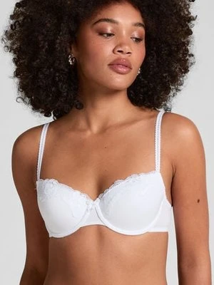 Hunkemöller Biustonosz usztywniany z fiszbinami Secret Lace Biały
