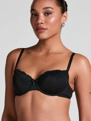 Hunkemöller Biustonosz usztywniany z fiszbinami Secret Lace Czarny