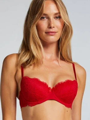 Hunkemöller Biustonosz usztywniany z fiszbinami Teddy Czerwony