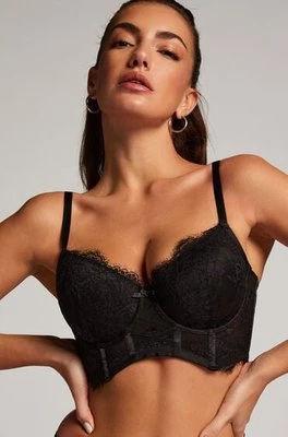 Hunkemöller Biustonosz usztywniany z fiszbinami, typu longline Arabella Czarny