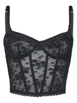 Hunkemöller Biustonosz z fiszbiną Darcy 302364 Czarny