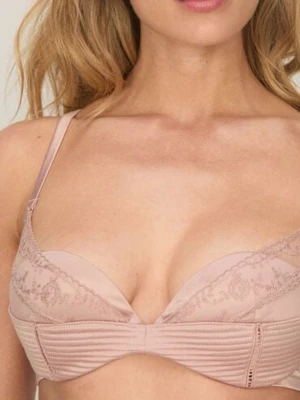 Hunkemöller Biustonosz z fiszbinami i wyściółką Brigitte Różowy
