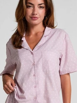 Hunkemöller Bluza bawełniana w paski Różowy