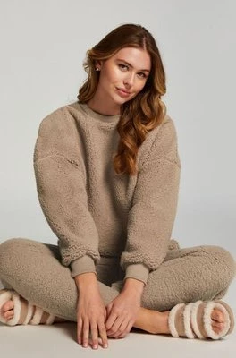 Hunkemöller Bluza z polaru Teddy Brązowy