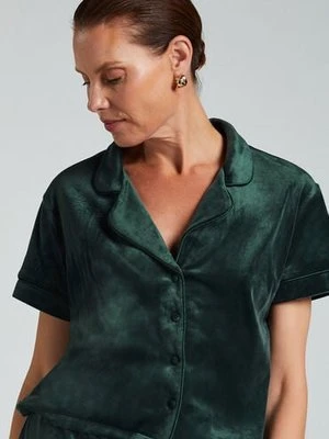 Hunkemöller Bluza z weluru Zielony