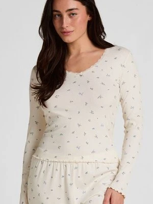 Hunkemöller Bluzka Piżamowa Daisy Biały