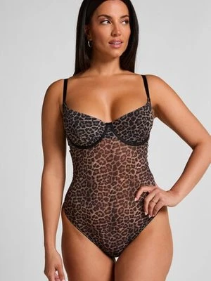 Hunkemöller Body Tara Leopard Czarny