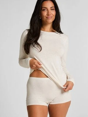 Hunkemöller Bokserki z miękkiej bawełny Beżowy